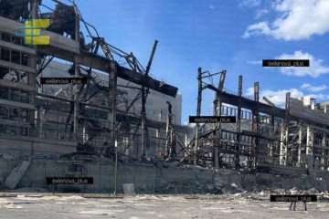 The heavily damaged Workshop No. 38 at Russia’s Titan-Barrikady defense plant in Volgograd following a reported Ukrainian Flamingo cruise missile strike on June 27, 2026. (Source: Exilenova+)