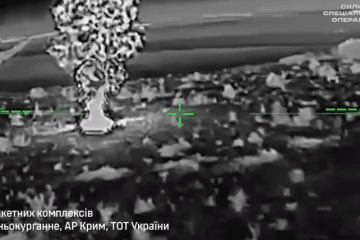 Drone strike hits a Russian missile systems command post near Verkhniokurhanne in occupied Crimea. (Source: SOF of Ukraine)