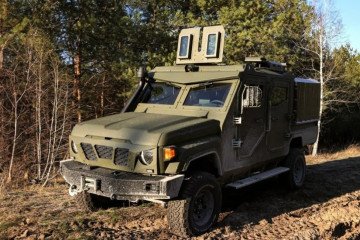 Ukraine’s Tisa armored vehicle, developed on a Toyota Land Cruiser 79 platform for radiation and chemical reconnaissance missions. (Photo: Defence Express)