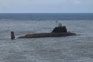 The Russian nuclear-powered submarine Kazan, part of the Russian naval detachment visiting Cuba, leaves Havana Harbour on June 17, 2024. Illustrative photo. (Source: Getty Images)