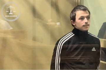 David Adrian Kercso appears in a Russian courtroom after being accused of spying for Ukraine. (Source: Russian media)