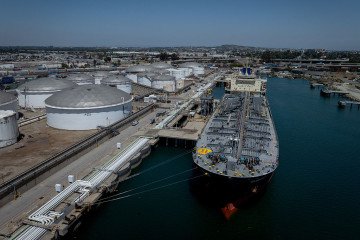 The Clearocean Mesquite chemical/oil products tanker docked at the Port of Long Beach on April 29, 2026 in Long Beach, California, US. (Source: Getty Images) The Clearocean Mesquite chemical/oil products tanker docked at the Port of Long Beach on April 29, 2026 in Long Beach, California, US. (Source: Getty Images)