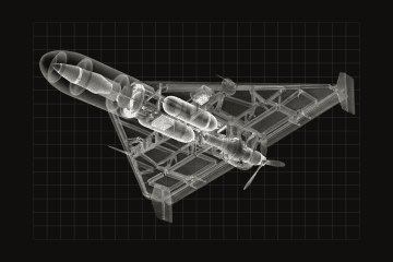 A TrophyLab render shows the internal structure of a Russian Shahed-type attack drone used in strikes against Ukraine. (Source: trophylab.mod.gov.ua)