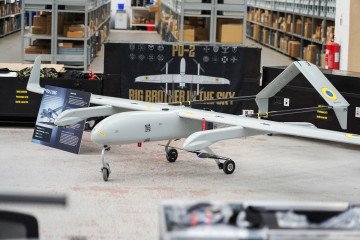 The PD-2 UAV, a key asset in Ukraine's defense efforts, is showcased as part of the Ukrainian company Ukrspecsystems’ production line in the UK. (Source: Ukraine’s Ambassador to the UK, Valeriy Zaluzhny)