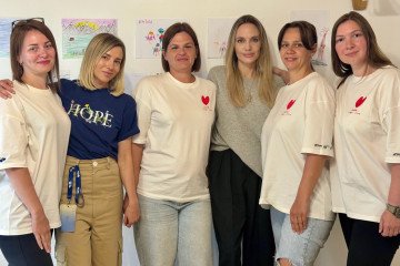 Angelina Jolie during her visit to Ukraine. (Source: Angelina Jolie/Instagram)