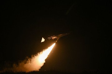 A Ukrainian long-range drone launched by servicemen of the 9th Kairos Battalion of the “Madyar’s Birds” from an undisclosed location in Ukraine, on May 16, 2026. (Source: Getty Images)