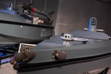Illustrative image. Magura sea drones are seen during their presentation in Kyiv, Ukraine, on an undisclosed date in May, 2025. Illustrative image. Magura sea drones are seen during their presentation in Kyiv, Ukraine, on an undisclosed date in May, 2025.
