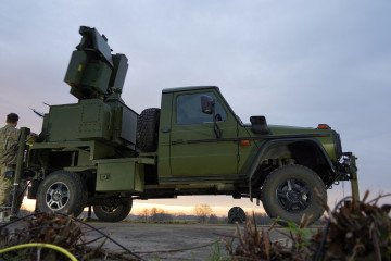 A ground-based radar system is seen during an event to unveil new NASAMS ground-based air defense system at the Skalstrup air base in Roskilde, Denmark, on December 17, 2025. Illustrative image. (Photo: Getty Images)