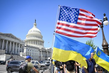 Supporters of Ukraine celebrate after House of Representatives passed bills, including aid to Ukraine, on Capitol Hill in Washington DC, United States on April 20, 2024. (Source: Getty Images) Supporters of Ukraine celebrate after House of Representatives passed bills, including aid to Ukraine, on Capitol Hill in Washington DC, United States on April 20, 2024. (Source: Getty Images)
