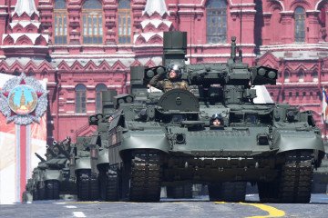 The Terminator tank support fighting vehicle during the Victory Day military parade in Red Square on June 24, 2020, in Moscow, Russia. (Source: Getty Images) The Terminator tank support fighting vehicle during the Victory Day military parade in Red Square on June 24, 2020, in Moscow, Russia. (Source: Getty Images)