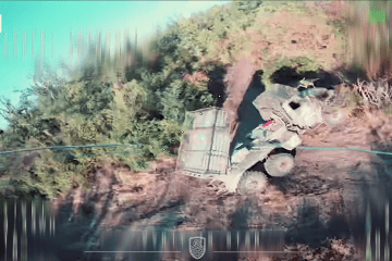 Russian BM-21 Grad MLRS moments before Ukrainian FPV-drone strike, October 2026. Russian BM-21 Grad MLRS moments before Ukrainian FPV-drone strike, October 2026.