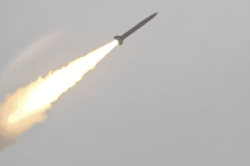 A test launch of Fire Point’s FP-7.X missile, which serves as the foundational effector for Ukraine’s FREYJA anti-ballistic interceptor. (Source: Fire Point)