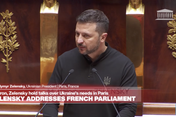 Zelenskyy to French Parliament: Europe Is No Longer a Continent of Peace