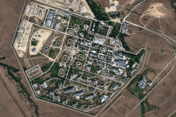 Satellite view of Russia’s Kamensky Combine rocket fuel plant in the Rostov region, targeted by Ukrainian Neptune missiles and drones on October 31, 2026. (Source: General Staff of Ukraine)