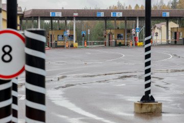The Lithuania/Belarus border crossing near Salcininkai, south-eastern Lithuania. Lithuania accused Russian ally Belarus on October 27, 2025. (Source: Getty Images)