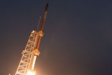 Terrier-Oriole-Oriole launch vehicle during V-MAX test in 2023. (Source: Ariane Group)