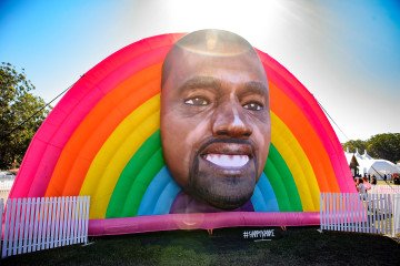Happy Kanye activation at Splendor in the Grass 2017 on July 21, 2017, in Byron Bay, Australia. Happy Kanye activation at Splendor in the Grass 2017 on July 21, 2017, in Byron Bay, Australia.