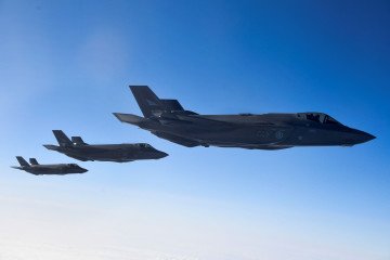 Norwegian F-35 fighter jets during NATO’s Cold Response exercise over Norway, March 2022. (Source: Getty Images)