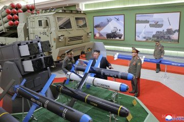 North Korean missile system resembling Russia’s Hermes displayed at a military exhibition in October 2026. (Source: KCNA) North Korean missile system resembling Russia’s Hermes displayed at a military exhibition in October 2026. (Source: KCNA)