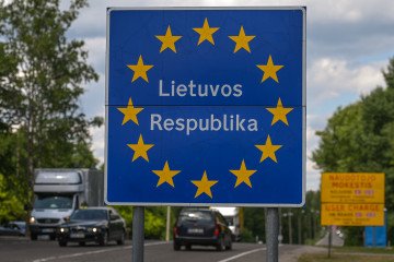 Lithuania Moves to Block Russian Property Deals Near High-Risk Strategic Sites The Republic of Lithuania sign. (Source: Getty Images)