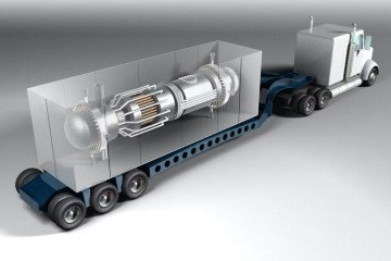 Concept rendering of a mobile nuclear microreactor at a military base. Illustrative image. (Source: General Atomics) Concept rendering of a mobile nuclear microreactor at a military base. Illustrative image. (Source: General Atomics)