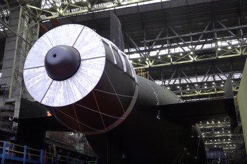 Russian nuclear-powered submarine Khabarovsk during its launch ceremony in Severodvinsk, Russia, November 1, 2025. Illustrative photo. (Source: Getty Images) Russian nuclear-powered submarine Khabarovsk during its launch ceremony in Severodvinsk, Russia, November 1, 2025. Illustrative photo. (Source: Getty Images)