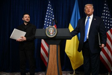 Ukrainian President Volodymyr Zelenskyy and US President Donald Trump. (Source: Getty Images)