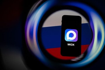 MAX messenger logo displayed on a smartphone screen in Mulhouse, France, February 13, 2026. (Source: Getty Images)