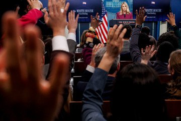 Karoline Leavitt Holds First White House Press Briefing