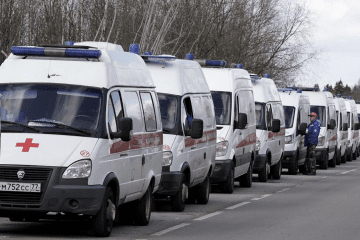 A line of Russian ambulances. (Photo: open source)