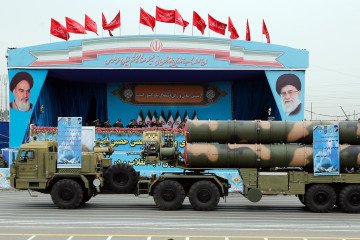 A Russian-made S-300PMU-2 missiles in front of the officials' stand during a military parade marking the annual Iranian National Army Day in Tehran, on April 18, 2019. (Source: Getty Images)
