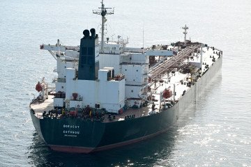 EU Slaps Sanctions on 41 Russian “Shadow Fleet” Vessels, Targeting Oil Tankers and Military Transport Western France port of Saint-Nazaire shows the tanker Boracay from Russia's so-called "shadow fleet" suspected of being involved in drone flights over Denmark which sailed off the Danish coast. Illustrative photo. (Source: Getty Images)