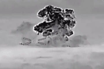 Ukrainian paratroopers target a gas pipeline used by Russian infantry to conceal their movements in the Sumy direction. (Source: 71st Separate Airmobile Brigade)