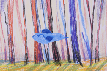 A still from Margaryta Winkler’s award-winning animated short film Dreamtracks. (Source: World Illustration Awards)