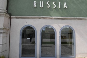 The closed Russian Pavilion is on view at the Giardini prior to the 59th Biennale of Art at the Preview Opening. (Source: Getty Images)