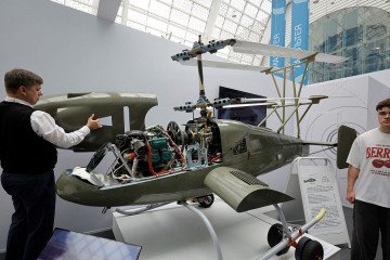 Russian made drones are on display during a forum involving developers, manufacturers, and operators of unmanned and robotic systems in Skolkovo Innovation Center outside Moscow on August 14, 2025. (Source: Getty Images) Russian made drones are on display during a forum involving developers, manufacturers, and operators of unmanned and robotic systems in Skolkovo Innovation Center outside Moscow on August 14, 2025. (Source: Getty Images)