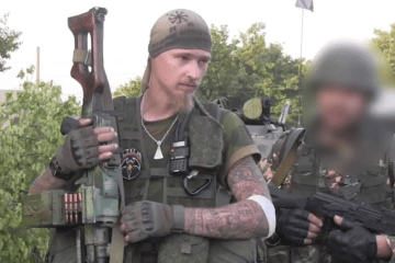 Russian Rusich militant Voislav Torden, also known as Yan Petrovsky, during the war in Ukraine. (Source: Social media) Russian Rusich militant Voislav Torden, also known as Yan Petrovsky, during the war in Ukraine. (Source: Social media)