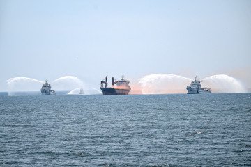 Illustrative image. The Indian Coast Guard (ICG) conducts the 10th edition of the National Level Pollution Response Exercise (NATPOLREX-X) off the coast of Chennai, in the Indian state of Tamil Nadu, on October 6, 2025. (Source: Getty Images)