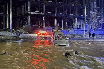 Russia Bombs Downtown Kyiv on Saturday Morning, Killing Three People and Injuring Three Others