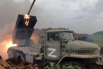 Russian BM-21 Grad multiple launch rocket system in service with Russian forces. (Source: Russian media)