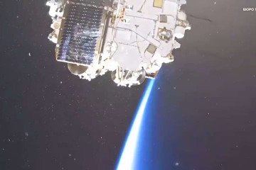 Rassvet satellite developed by Russia’s Bureau 1440 in orbit, March 2026. (Source: Bureau 1440)