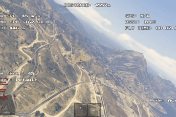 FPV drone simulator view showing a Shahed-type aerial target inside WeTrueGun’s custom GTA V-based training server designed for interception practice. (Source: WeTrueGun)