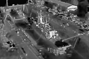 Drone camera view of the Russian Navy corvette Boykiy at the Kronstadt naval base moments before a Ukrainian strike, June 3, 2026. (Source: Unmanned Systems Forces of Ukraine)