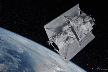 Illustration of Vantor’s “Vantage” high-resolution imaging satellite. (Source: Vantor)