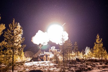 Live firing of the British Army’s new Archer Mobile Howitzer gun near Rovaniemi in the Arctic Circle, Finland, on November 18, 2024. (Source: Getty Images)