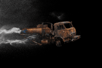 Illustrative image. Destroyed Russian logistics truck. (Source: UNITED24 Media/Oleksandr Manukians)