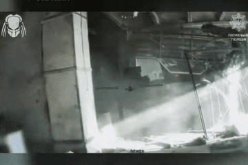 Footage released by Ukraine’s Khyzhak Brigade shows a strike on a Russian BM-21 Grad multiple-launch rocket system concealed inside a shelter. (Source: Joint Forces Task Force)