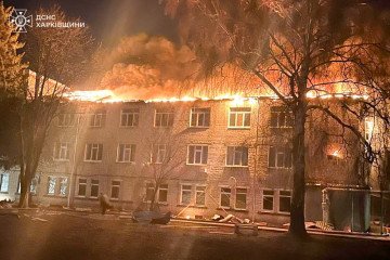 In Double-Tap Attack on Kharkiv Region, Russian Forces Strike Hospital and Injure Nine, Including Children In Double-Tap Attack on Kharkiv Region, Russian Forces Strike Hospital and Injure Nine, Including Children