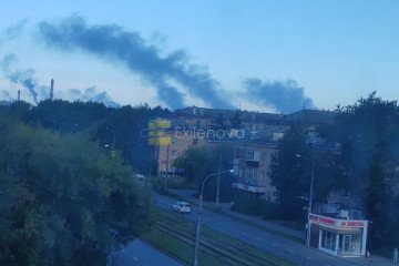 Smoke seen in Zelenodolsk in Russia’s Tatarstan region, July 31, 2026. Smoke seen in Zelenodolsk in Russia’s Tatarstan region, July 31, 2026.