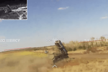 FPV drone perspective moments before striking a Russian Buk-M3 SAM system in temporarily occupied Zaporizhzhia. (Source: Unmanned Systems Forces Commander Robert “Magyar” Brovdi)
